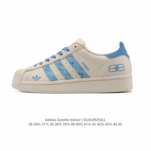 公司级 阿迪达斯 Adidas Superstar 2025年新款鞋子 经典贝壳头系列 新款休闲板鞋潮流男女士运动鞋 。鞋面皮革拼接材质 标志性的贝壳鞋头，简约