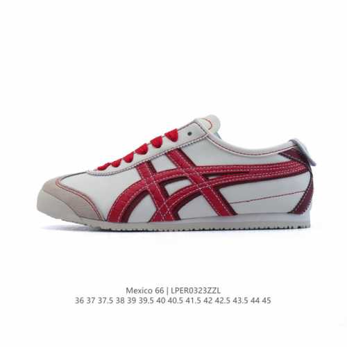 140 asics/亚瑟士 男女鞋真标半码制 配足弓鞋垫 日产经典老牌-鬼塚虎/Onitsuka Tiger Mexico 66经典墨西哥系列复古经典百搭板鞋休
