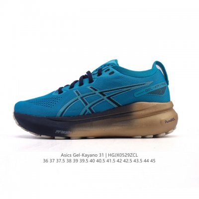 Asics男女运动鞋亚瑟士厚底增高老爹鞋Asics Gel-Kayano 31 休闲运动鞋秋季透气休闲鞋减震轻质跑步鞋 稳定支撑缓震马拉松跑步鞋 经常晨跑、夜跑