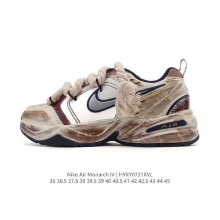 公司级 耐克 Nike Air Monarch Iv男女子训练鞋厚底老爹鞋休闲复古运动鞋 解构绑带 双鞋带。Nike Air Monarch Iv 运动鞋为你打 - 点击图像关闭