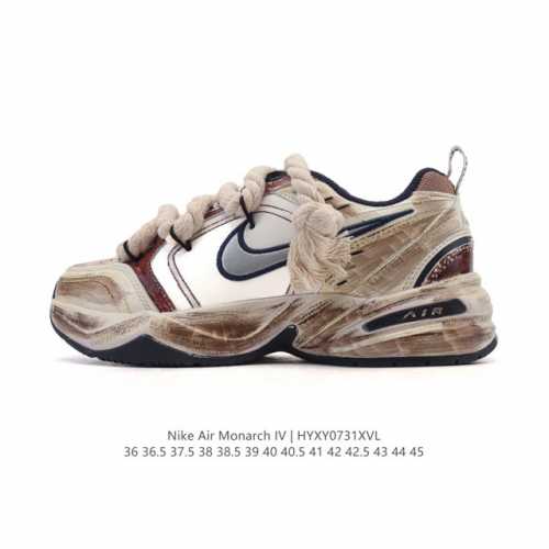 公司级 耐克 Nike Air Monarch Iv男女子训练鞋厚底老爹鞋休闲复古运动鞋 解构绑带 双鞋带。Nike Air Monarch Iv 运动鞋为你打