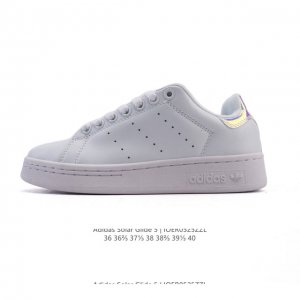真标 阿迪达斯 Adidas 经典Y运动板鞋 新版本 Adidas Originals Stan Smith 厚底增高小白鞋 脚感新升级 整双鞋依旧是传统的低帮