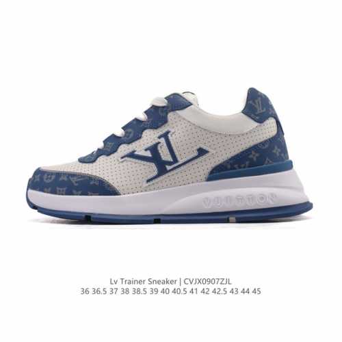 新品公司级 Lv Classic运动鞋 Lv 路易威登Louis Vuitton路易威登Lv男女鞋Classic运动鞋2025款小牛皮字母休闲鞋白色1Ahstf