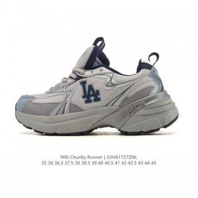 公司级 美职棒 Mlb Bigball Chunky Curve 纽约洋基队厚底增高老爹鞋男女复古鞋纽约洋基队休闲经典运动鞋。加厚鞋底，侧面有撞色Ny标识，打造