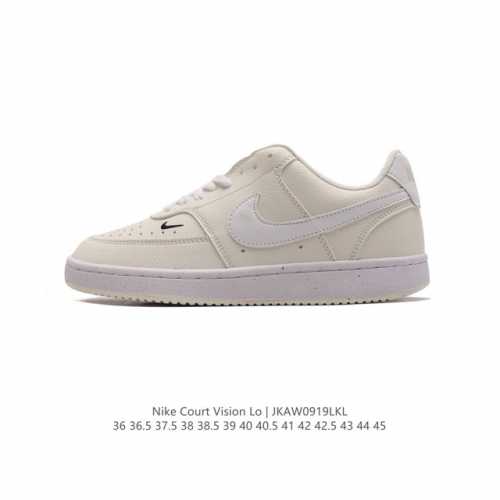 耐克 Nike Court Vision Lo校园风低帮复古篮球板鞋男女运动鞋。延续 年代复古篮球鞋，添加学院风细节。皮革组合鞋面，利落风格，重现复古篮球风范。