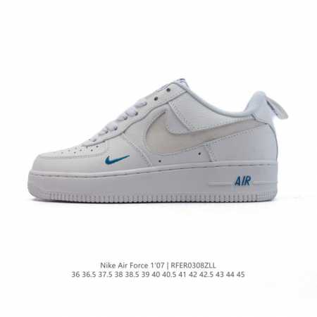 130 耐克 Nike Air Force 1 '07 Low 2025新年新款 空军一号含气垫 小白鞋 低帮百搭厚底增高休闲运动板鞋。柔软、弹性十足的缓震性能 - 点击图像关闭