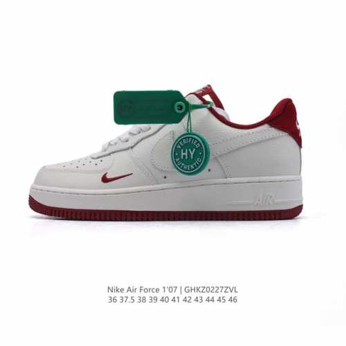 公司级 附赠送Logo清洁刷 Af1耐克 Nike Air Force 1 ‘07 Low 空军一号 厚底增高百搭休闲运动板鞋 原楦头原纸板 打造纯正空军版型，