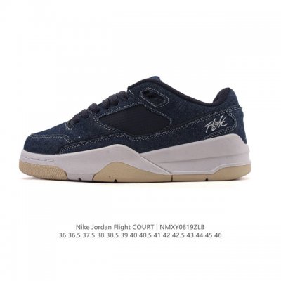 耐克 Nike 乔丹 Jordan Flight Court 时尚休闲 防滑耐磨 低帮运动鞋 复古篮球鞋 男女同款 Jordan 新鞋型 又来了！新配色曝光！滑