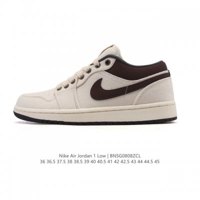 公司级 耐克 乔丹Air Jordan 1 Low Aj1 乔1 乔丹1代Aj1 低帮复古文化休闲运动篮球鞋。从1985 年面世的元年款汲取设计灵感，采用简洁大