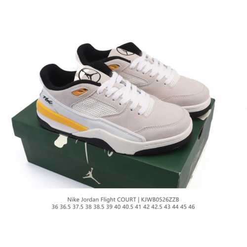耐克 Nike 乔丹 Jordan Flight Court 时尚休闲 防滑耐磨 低帮运动鞋 复古篮球鞋 男女同款 Jordan 新鞋型 又来了 新配色曝光 滑