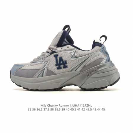 公司级 美职棒 Mlb Bigball Chunky Curve 纽约洋基队厚底增高老爹鞋男女复古鞋纽约洋基队休闲经典运动鞋。加厚鞋底，侧面有撞色Ny标识，打造 - 点击图像关闭