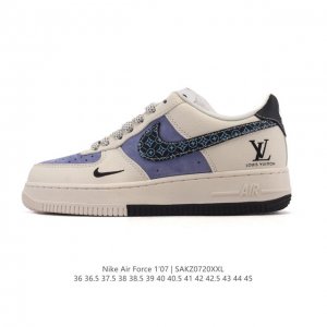 公司级 Af1耐克 Nike Air Force 1 ‘07 Low 空军一号 小白鞋 路易威登联名 厚底增高百搭运动板鞋 原楦头原纸板 打造纯正空军版型，专注