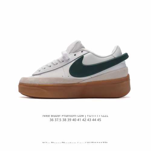 耐克 新款 NIKE Blazer Phantom Low男女子运动板鞋 厚底增高休闲鞋。采用轻盈利落设计，焕新演绎经典鞋款。该鞋款带来舒适足底体验，结合鞋侧壁