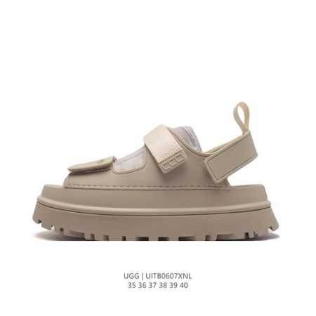 Ugg 女士凉鞋 新款上新啦 时尚百搭单品凉鞋沙滩鞋 魔术贴 一脚蹬凉拖鞋。潮流元素宽版弹力后跟带设计，在休闲拖鞋和舒适便鞋中任意切换。 尺码：35-40 编码 - 点击图像关闭
