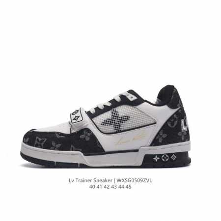 Louis Vuitton 路易威登 原装进口平纹纹粒面小牛皮革鞋面材质，原装一致tpr光泽组合鞋底，耐弯折滴塑支持片，鞋垫嵌入超软脚感乳胶材质驴的篮球鞋,Vi - 点击图像关闭