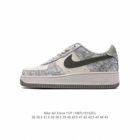 耐克 Nike Air Force 1 '07 Low 空军一号含气垫 低帮百搭厚底增高休闲运动板鞋。柔软、弹性十足的缓震性能和出色的中底设计，横跨复古与现代的 - 点击图像关闭