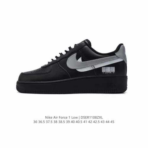 耐克 Nike Air Force 1 '07 Low 空军一号 含气垫 小白鞋 低帮百搭厚底增高休闲运动板鞋。柔软、弹性十足的缓震性能和出色的中底设计，横跨复