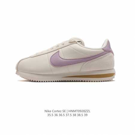 新款 耐克 Nk Classic Cortez Leather 阿甘复古初代皮革运动慢跑鞋。Nike Classic Cortez 鞋款是 Nike 元年款跑步 - 点击图像关闭