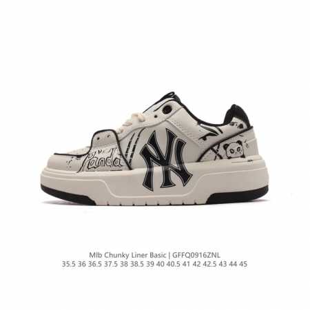 公司级 Mlb Chunky Liner Basic 人气单品学长鞋系列轻量增高厚底百搭休闲运动板鞋 男女轻便胶鞋 高级街头休閒品牌鞋。Mlb Chunky L - 点击图像关闭