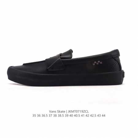 新品公司级 万斯 Vans Skate Loafer乐福鞋男女单鞋通勤工鞋皮革圆头时尚一脚蹬秋荔枝纹皮革滑板支线乐福鞋，比运动鞋洋气，比高跟鞋舒服，今秋就穿“乐 - 点击图像关闭