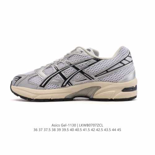 Asics 亚瑟士 新款情侣健步减震复古鞋Gel-1 男女时尚透气运动潮流耐磨休闲鞋 。选用网眼与皮革相接，复古而富有层次感。网布搭配银色金属感线条，虎爪 Lo