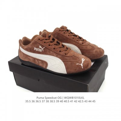 puma Speedca Og 彪马极速赛车系列 低帮德训风拼接复古百搭休闲运动赛车鞋 鞋款从80、90年代赛车手所穿的防火赛车鞋为原型，鞋身线条模仿了赛车的流
