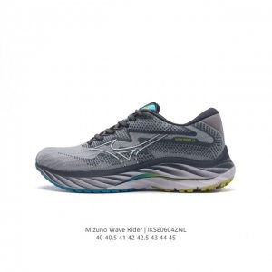 Mizuno 美津浓 复古时尚休闲舒适减震运动跑步鞋 美津浓wave机械缓震，可以说是机械缓震跑鞋科技的翘楚。有着非凡的适应性，有着充分而持久的缓震能力和轻量化