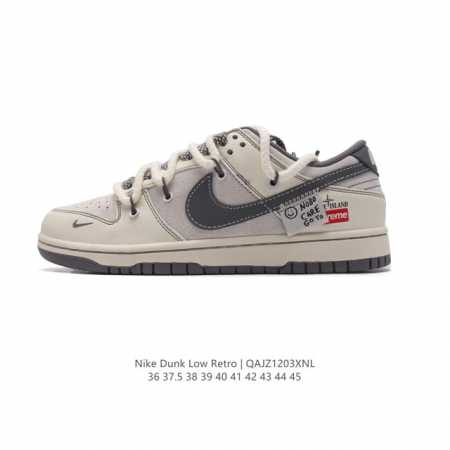 公司级 耐克 Nike Dunk Low Retro 运动鞋复古板鞋 解构绑带 双鞋带。作为 80 年代经典篮球鞋款，起初专为硬木球场打造，后来成为席卷街头的时 - 点击图像关闭