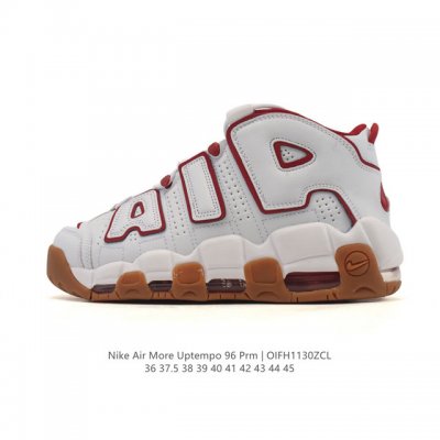 耐克 Nike Air More Uptempo '96 皮蓬全掌气垫男女子运动鞋厚底增高缓震慢跑鞋。续写 20 世纪 80 年代和 90 年代篮球运动飞速发展