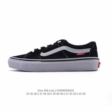万斯 Vans Sk8-Low 经典款 小红书爆款低帮休闲帆布拼接硫化板鞋 工艺：硫化1:1 重量1:1、真标、原钢印、材质标、鞋型标、合格证 尺码：35 36 - 点击图像关闭