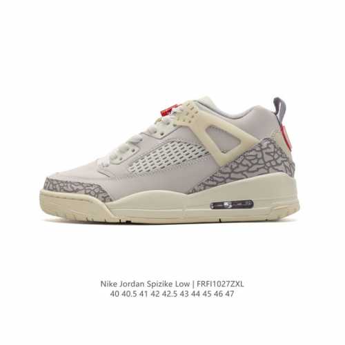 耐克 NIKE JORDAN SPIZIKE LOW 经典爆裂纹复古运动篮球鞋！全新低帮造型吸睛！整双鞋在融合了 AIr Jordan 经典鞋款中的标志性元素之