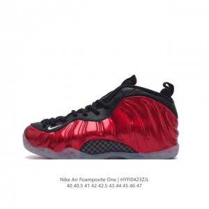 耐克nike Air Foamposite One 时尚运动鞋潮篮球鞋，是一双内场的后卫战靴，97年1月份首期发行，使用foamposite一次成型的喷塑鞋面，