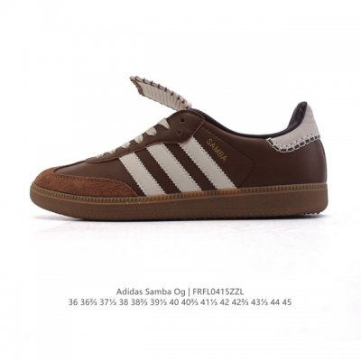 真标 阿迪达斯 德训鞋 经典复古低帮休闲运动慢跑鞋Wales Bonner X Adidas 2025 全新秋冬系列联名鞋款 经典运动板鞋。该鞋超大鞋舌采用皮革