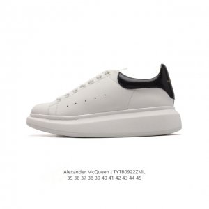 公司级 Alexandermcqueen 亚历山大 麦昆mcq 运动小白鞋厚底增高闪尾光滑牛皮平底鞋休闲鞋 时尚男女板鞋潮运动鞋 ，火爆到大街小巷无人不知，无人