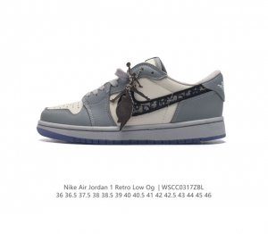 耐克 Aj1迪奥联名白灰乔丹 Air Jordan Aj1 乔丹1代 乔1 乔丹1代低帮系列dior X Air Jordan 1 Low 乔1低帮迪奥联名 官