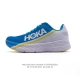 新品 Hoka One One 男女款火箭 Rocket X 轻便透气缓震支撑碳板竞速马拉松公路跑步鞋 White Diva Blue 深海蓝 M5 W6Hok