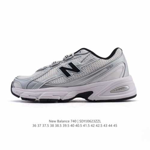 New Balance Mr740 Nb新百伦系列复古老爹风休闲运动慢跑鞋。采用轻质牛剖革拼接透气网眼衬垫织物鞋面材质 T-Beam大底提供足步弓支撑 保持步态