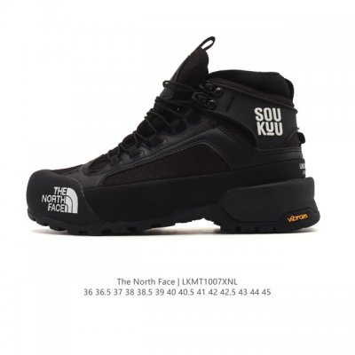 新品公司级 北面 The North Face 男女式防水徒步鞋轻便舒适防滑高帮登山鞋 Smoky Brown × Smoky Brow 北面高帮运动鞋雪松梅萨