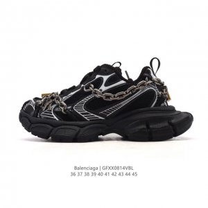 公司级 巴黎世家 Balenciaga 3Xl Sneakers 巴黎世家 十代网布系带低帮走秀复古老爹运动鞋 透气网纱 网面 材料和聚氨酯 磨损效果 鞋头边缘