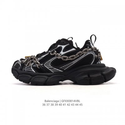 公司级 巴黎世家 Balenciaga 3Xl Sneakers 巴黎世家 十代网布系带低帮走秀复古老爹运动鞋 透气网纱 网面 材料和聚氨酯 磨损效果 鞋头边缘
