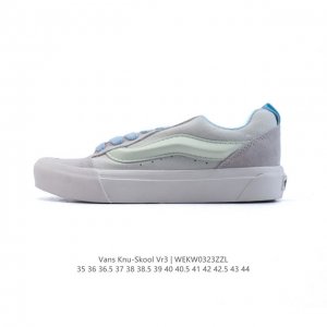140 万斯 Vans Knu-Skool Vr3 Lx 面包鞋皮革帆布拼接鞋面。坎普尔·茱利安系列低帮复古硫化休闲运动板鞋“肥胖版大Logo”要说整个2023
