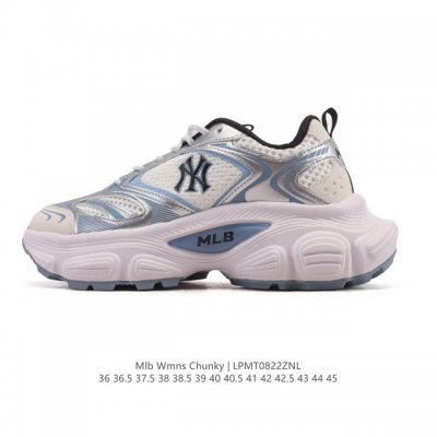 公司级 Mlb Chunky Liner Mid人气单品学长鞋系列轻量增高厚底百搭休闲运动板鞋轻便胶鞋 高级街头休閒品牌鞋。Mlb Chunky Liner 学