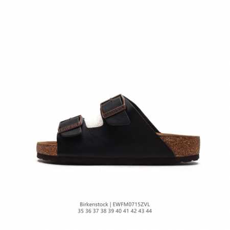 德国百年知名鞋履品牌 博肯birkenstock 勃肯拖鞋系列凉拖鞋休闲沙滩凉鞋 广东原产#采用质地柔软牛皮革 中底搭载缓震软木橡胶 外置eva轻量片装外底。 - 点击图像关闭