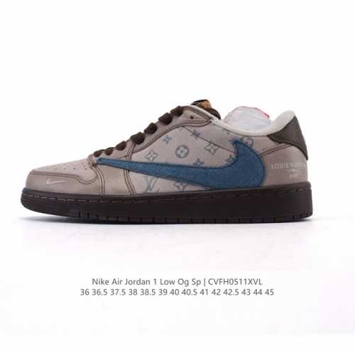 公司级 真标 耐克 Nike Air Jordan 1 Low Og Sp Military Blue Aj1乔1倒勾 路易威登联名2025年新款 蛇年新款 低