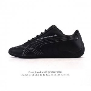 公司级 Puma Speedca Og 彪马极速赛车系列低帮德训风拼接复古百搭休闲运动赛车鞋 鞋款从80、90年代赛车手所穿的防火赛车鞋为原型，鞋身线条模仿了赛