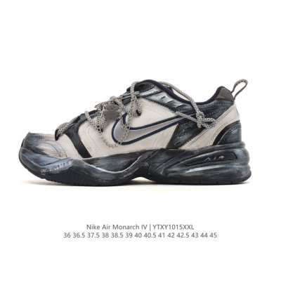 公司级 耐克 Nike Air Monarch Iv男女子训练鞋厚底老爹鞋休闲复古运动鞋。Nike Air Monarch Iv 运动鞋为你打造出众的训练装备，
