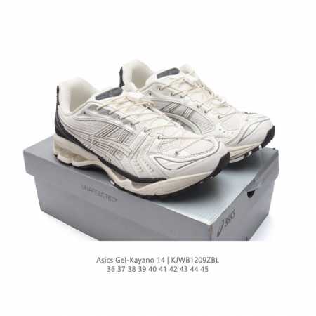 亚瑟士 Asics Gel-Kayano 14 公司级版本运动休闲透气专业缓震慢跑鞋。采用工程弹性双层再生网格密度鞋面材质，后跟3D可视gel缓震乳胶物料，升级 - 点击图像关闭