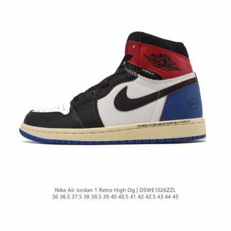 耐克 男女款运动板鞋 Nike Air Jordan 1 Retro High Og 乔丹一代Aj1 乔1 Aj1 篮球鞋复刻运动鞋。皮面高帮板鞋的设计灵感源自 - 点击图像关闭