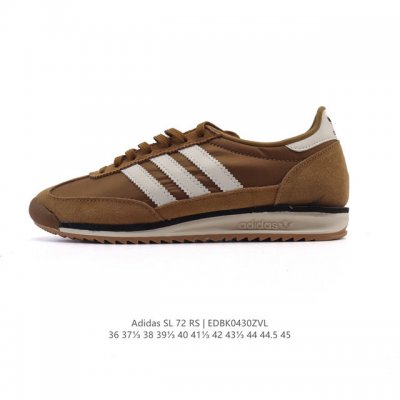 阿迪达斯Adidas Sl 72 Shoes 经典复古薄底运动鞋 T头鞋 三叶草复古休闲跑步鞋休闲运动鞋 这款经典运动鞋携复古型格，来访你的活力日常 采用舒爽帆