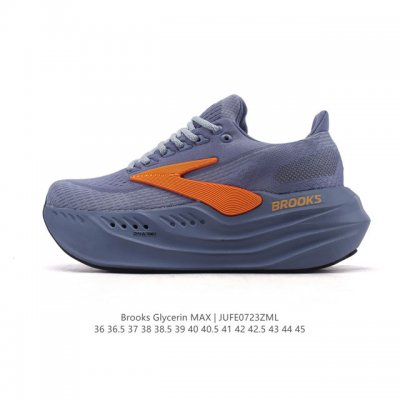 新品公司级 布鲁克斯 Glycerin Max 超级甘油:舒适的增高神器！Brooks Glycerin Max是一款极具突破性的顶级缓震运动跑鞋，由百年专业跑